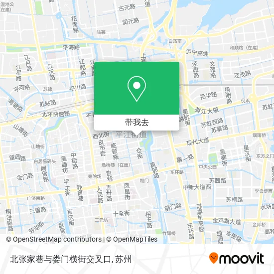 北张家巷与娄门横街交叉口地图