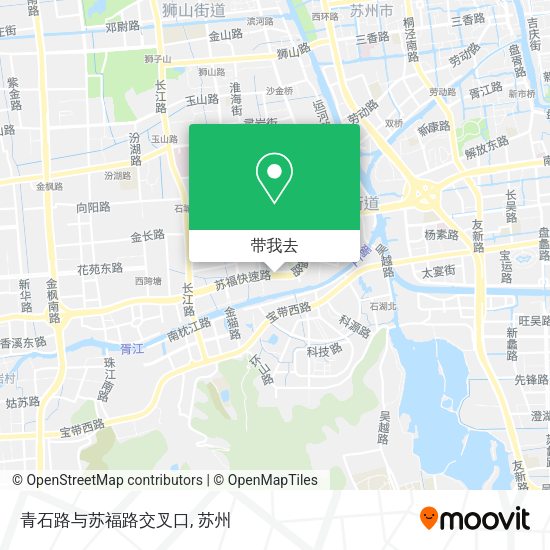青石路与苏福路交叉口地图