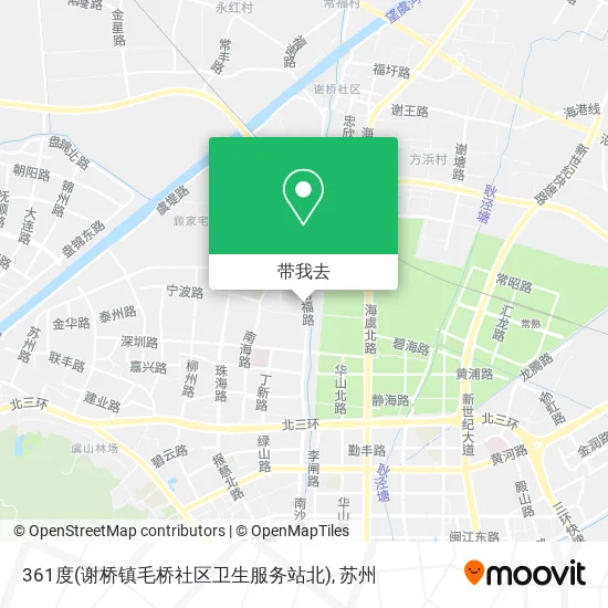 361度(谢桥镇毛桥社区卫生服务站北)地图