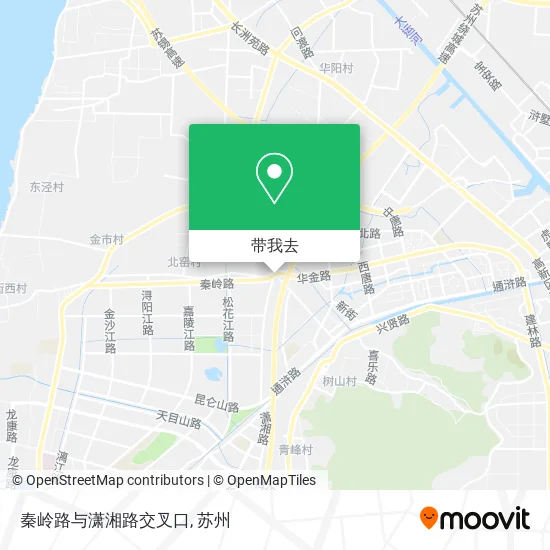 秦岭路与潇湘路交叉口地图