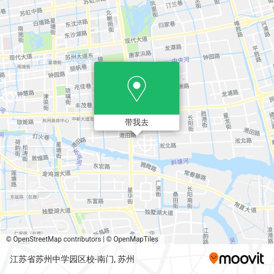 江苏省苏州中学园区校-南门地图