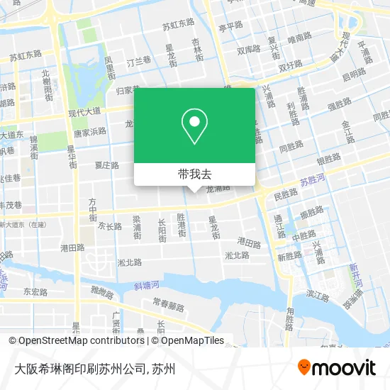 大阪希琳阁印刷苏州公司地图