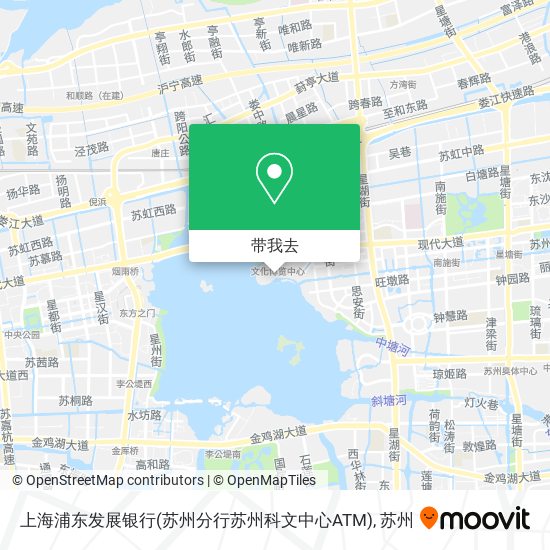 上海浦东发展银行(苏州分行苏州科文中心ATM)地图