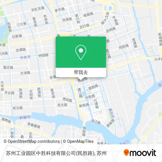 苏州工业园区中胜科技有限公司(民胜路)地图