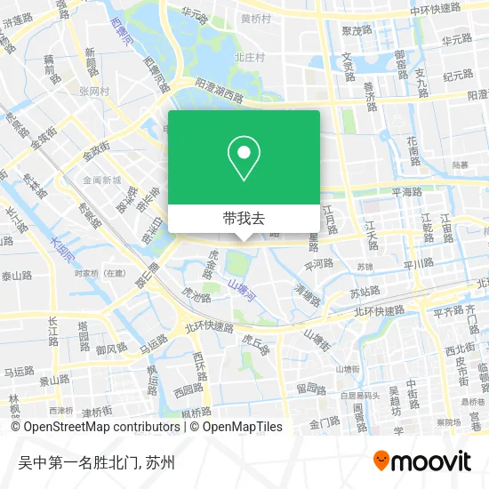 吴中第一名胜北门地图