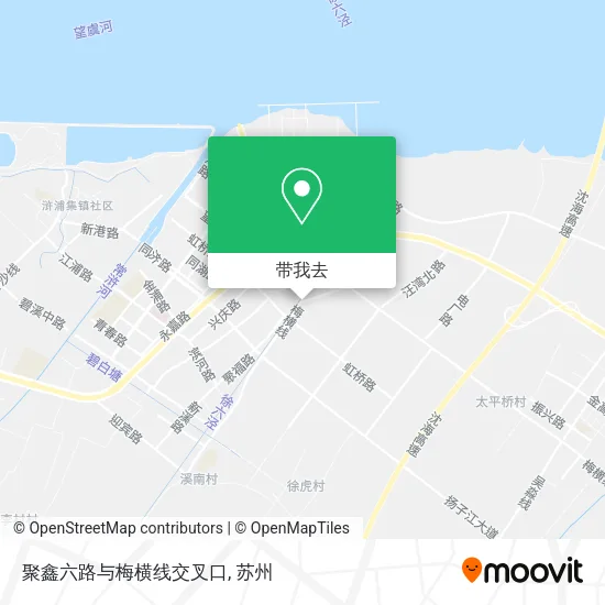 聚鑫六路与梅横线交叉口地图