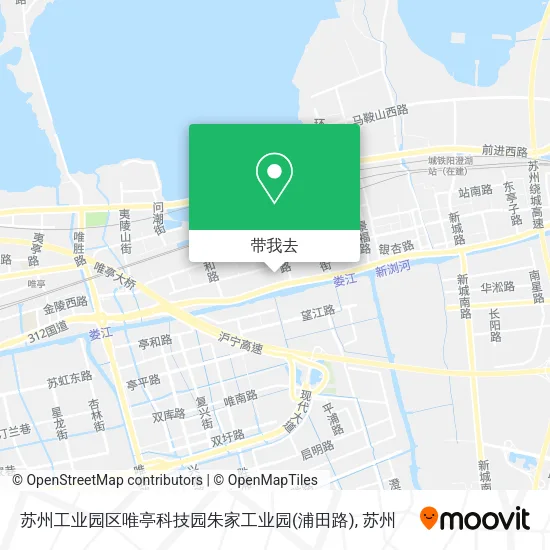 苏州工业园区唯亭科技园朱家工业园(浦田路)地图