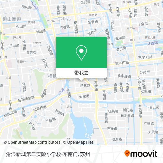 沧浪新城第二实险小学校-东南门地图