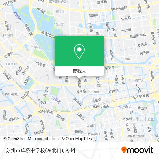 苏州市草桥中学校(东北门)地图