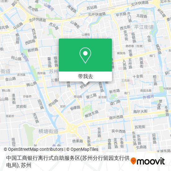 中国工商银行离行式自助服务区(苏州分行留园支行供电局)地图