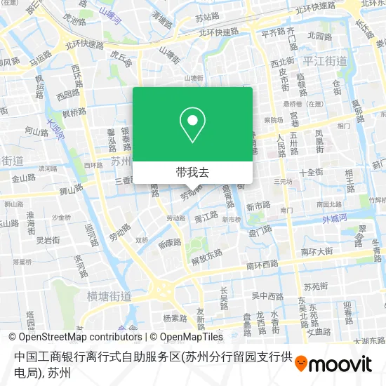 中国工商银行离行式自助服务区(苏州分行留园支行供电局)地图