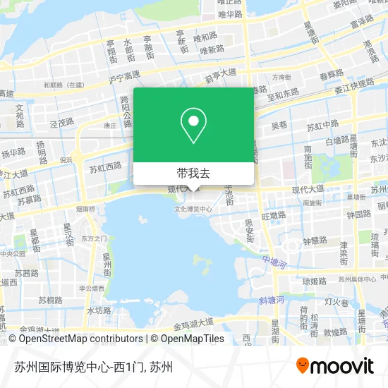 苏州国际博览中心-西1门地图