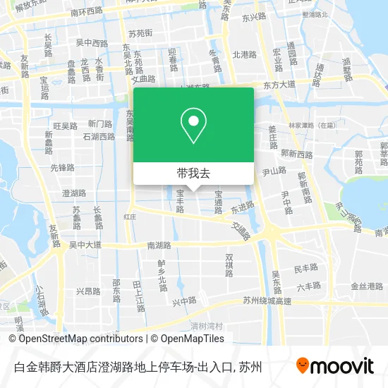 白金韩爵大酒店澄湖路地上停车场-出入口地图