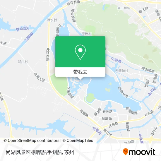 尚湖风景区-脚踏船手划船地图