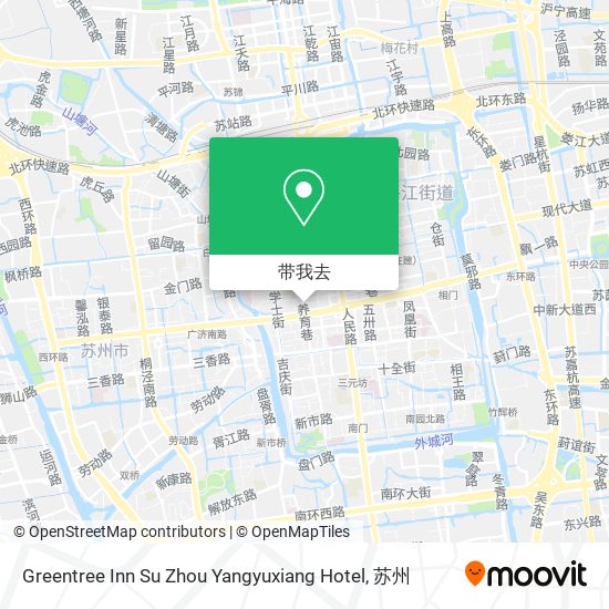 Greentree Inn Su Zhou Yangyuxiang Hotel地图