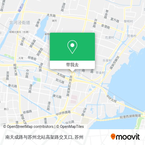 南天成路与苏州北站高架路交叉口地图