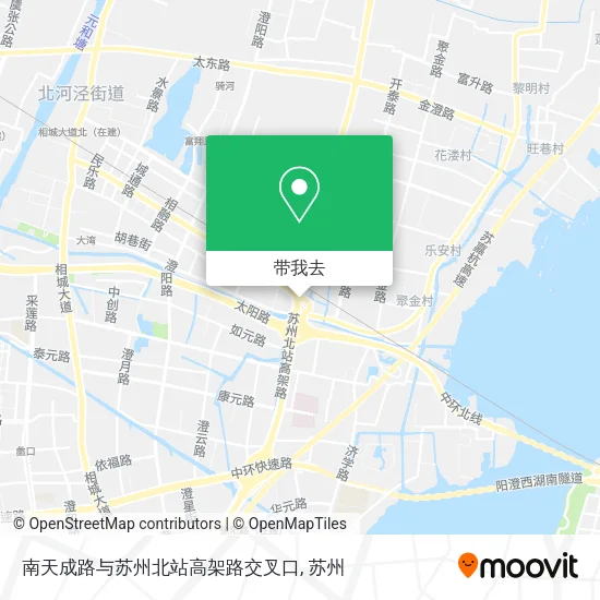 南天成路与苏州北站高架路交叉口地图