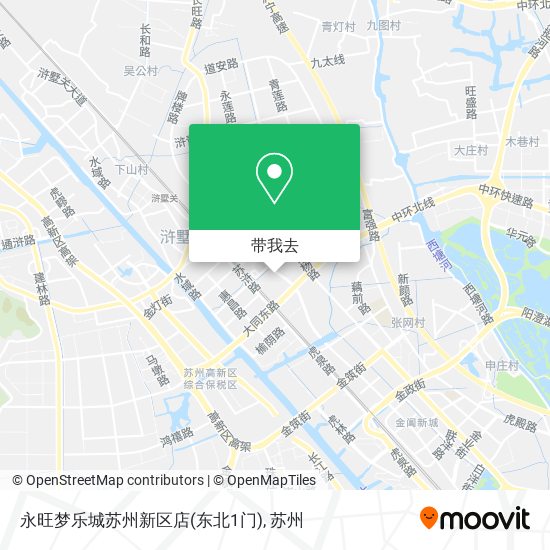 永旺梦乐城苏州新区店(东北1门)地图