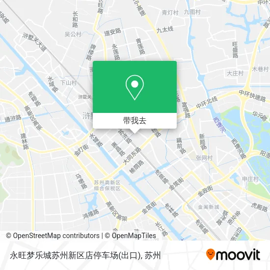 永旺梦乐城苏州新区店停车场(出口)地图