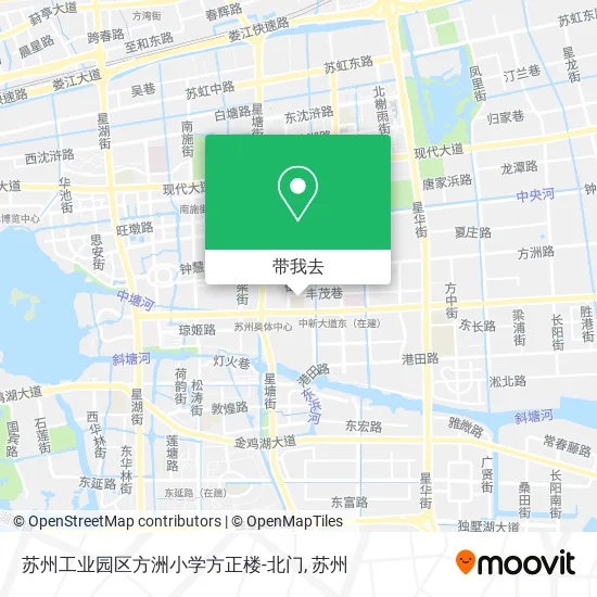 苏州工业园区方洲小学方正楼-北门地图