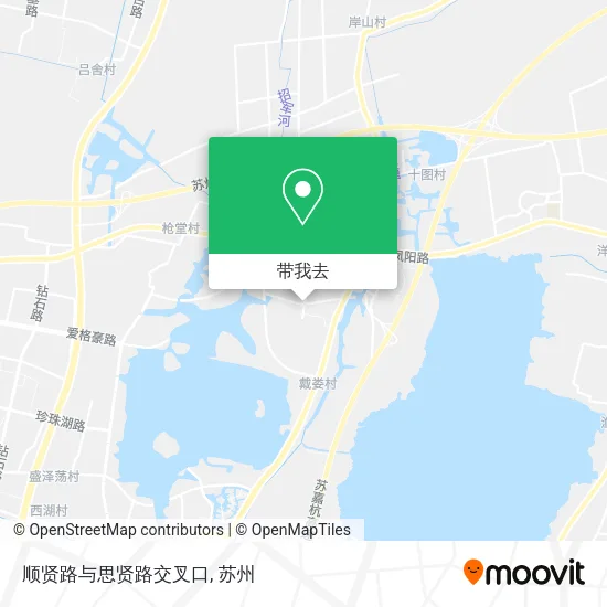 顺贤路与思贤路交叉口地图