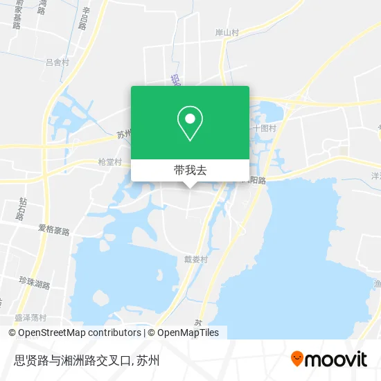 思贤路与湘洲路交叉口地图