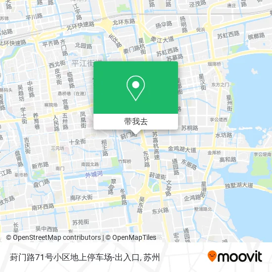 葑门路71号小区地上停车场-出入口地图