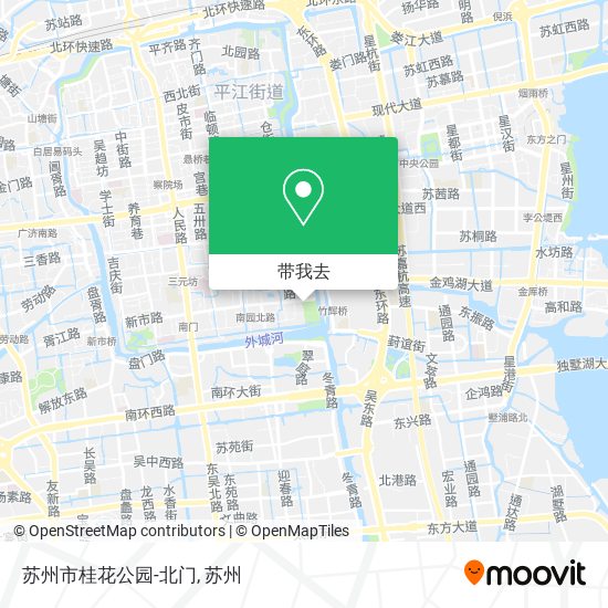 苏州市桂花公园-北门地图