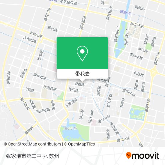 张家港市第二中学地图
