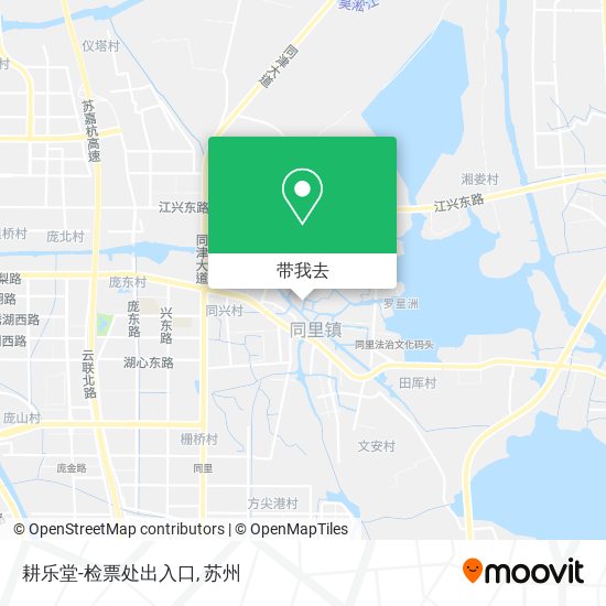 耕乐堂-检票处出入口地图