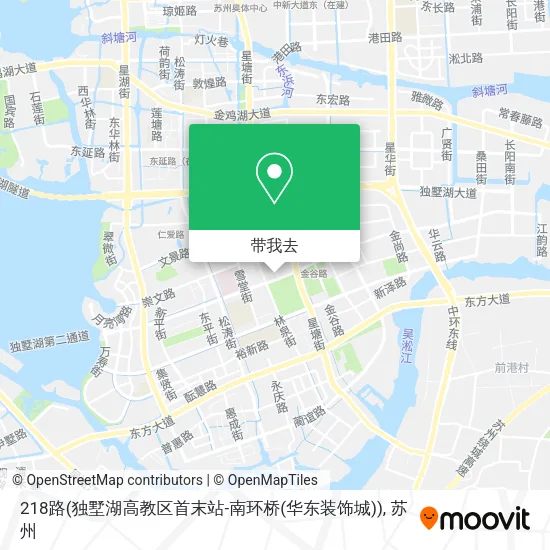 218路(独墅湖高教区首末站-南环桥(华东装饰城))地图