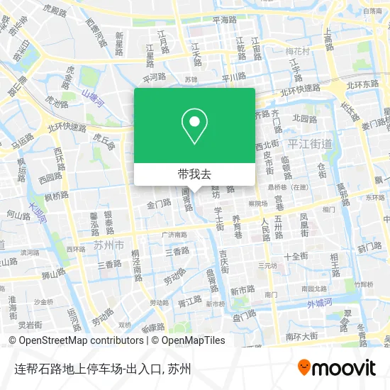 连帮石路地上停车场-出入口地图