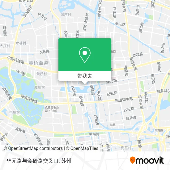 华元路与金砖路交叉口地图