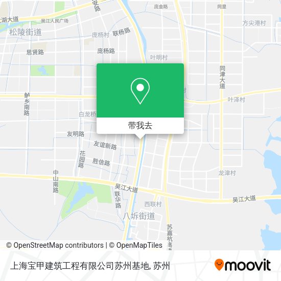 上海宝甲建筑工程有限公司苏州基地地图