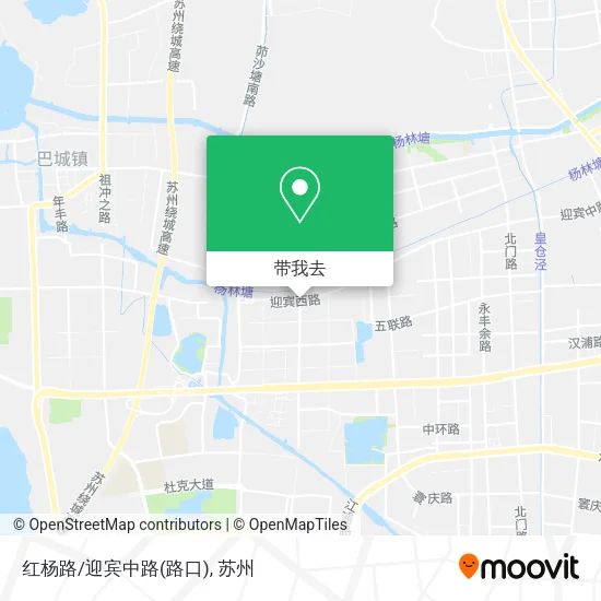 红杨路/迎宾中路(路口)地图
