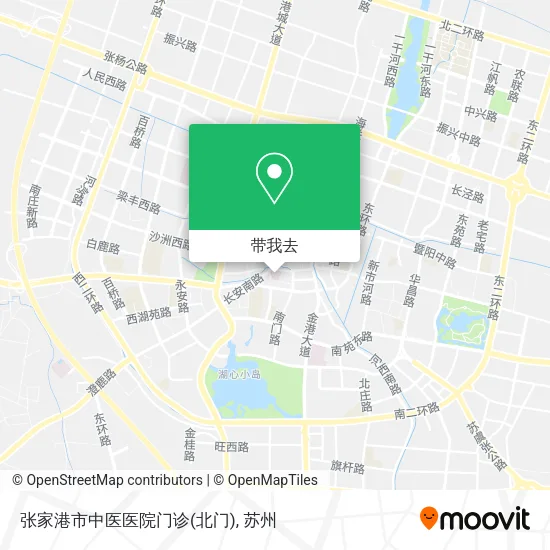 张家港市中医医院门诊(北门)地图