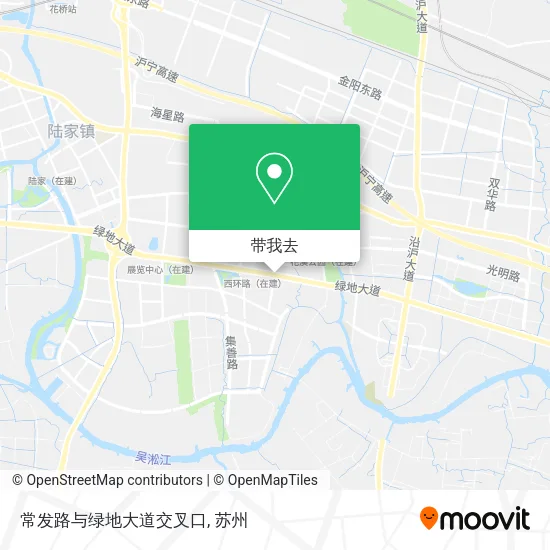 常发路与绿地大道交叉口地图