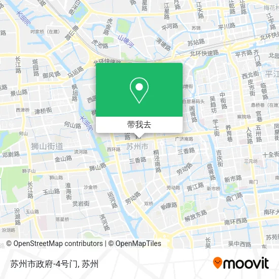 苏州市政府-4号门地图