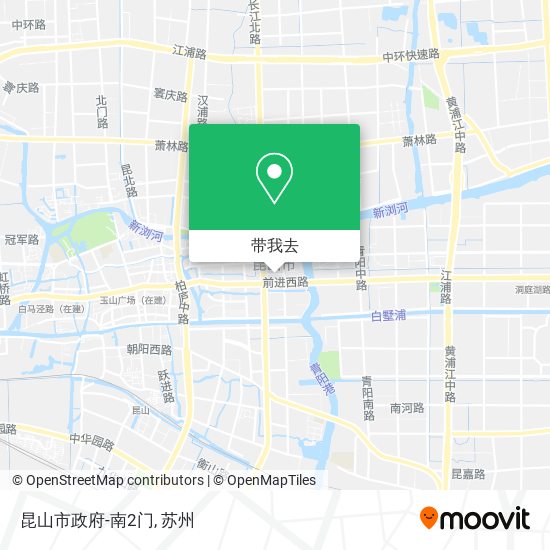 昆山市政府-南2门地图