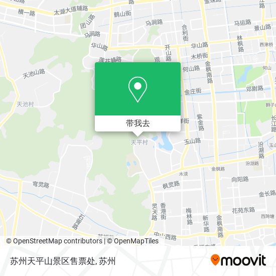 苏州天平山景区售票处地图