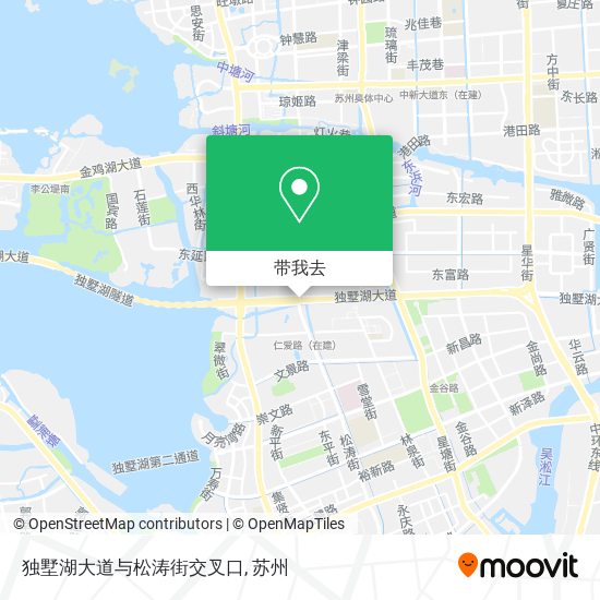 独墅湖大道与松涛街交叉口地图