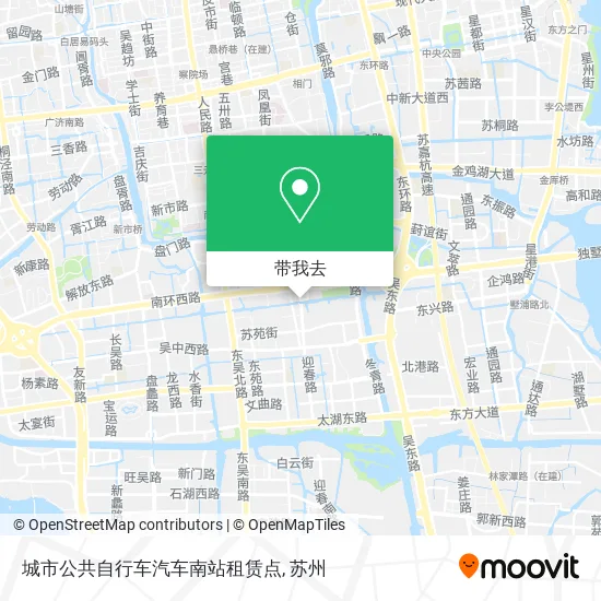 城市公共自行车汽车南站租赁点地图