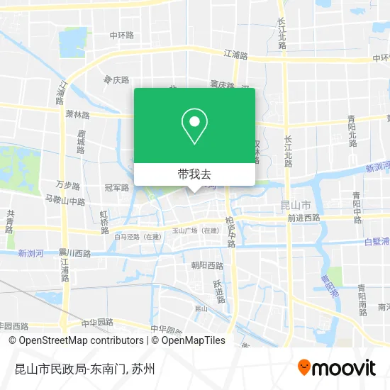 昆山市民政局-东南门地图