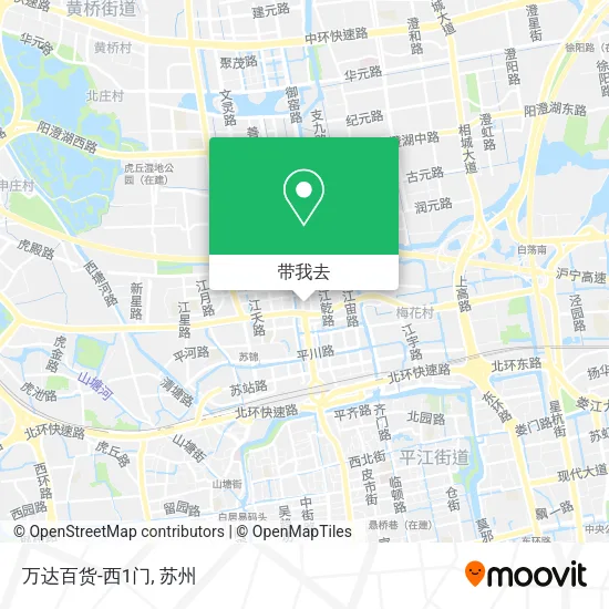 万达百货-西1门地图