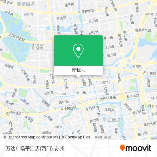 万达广场平江店(西门)地图