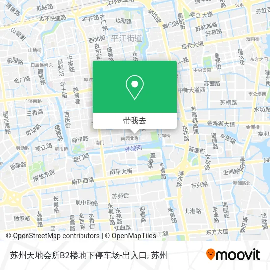 苏州天地会所B2楼地下停车场-出入口地图
