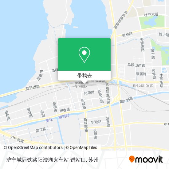 沪宁城际铁路阳澄湖火车站-进站口地图