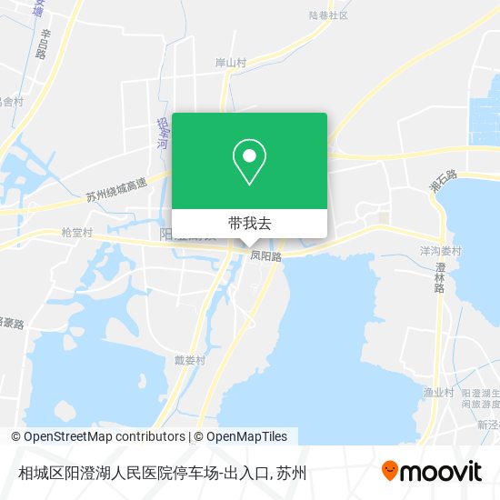相城区阳澄湖人民医院停车场-出入口地图