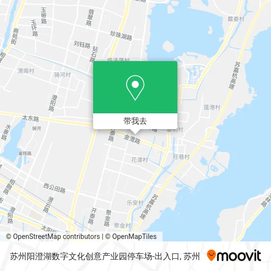 苏州阳澄湖数字文化创意产业园停车场-出入口地图