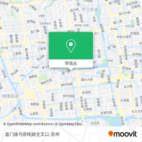 盘门路与苏纶路交叉口地图